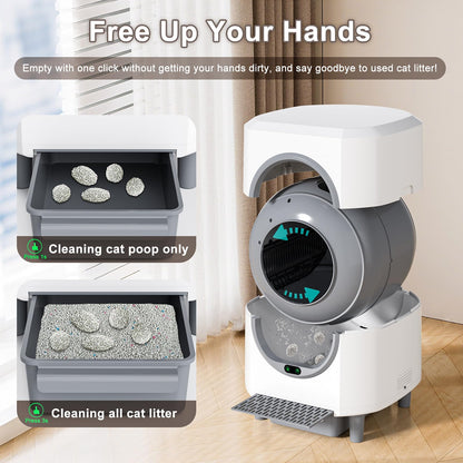 Self-Cleaning Cat Litter Box with Smart Auto Cleaning