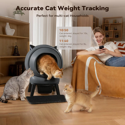 Self-Cleaning Litter Box with Smart Auto Cleaning