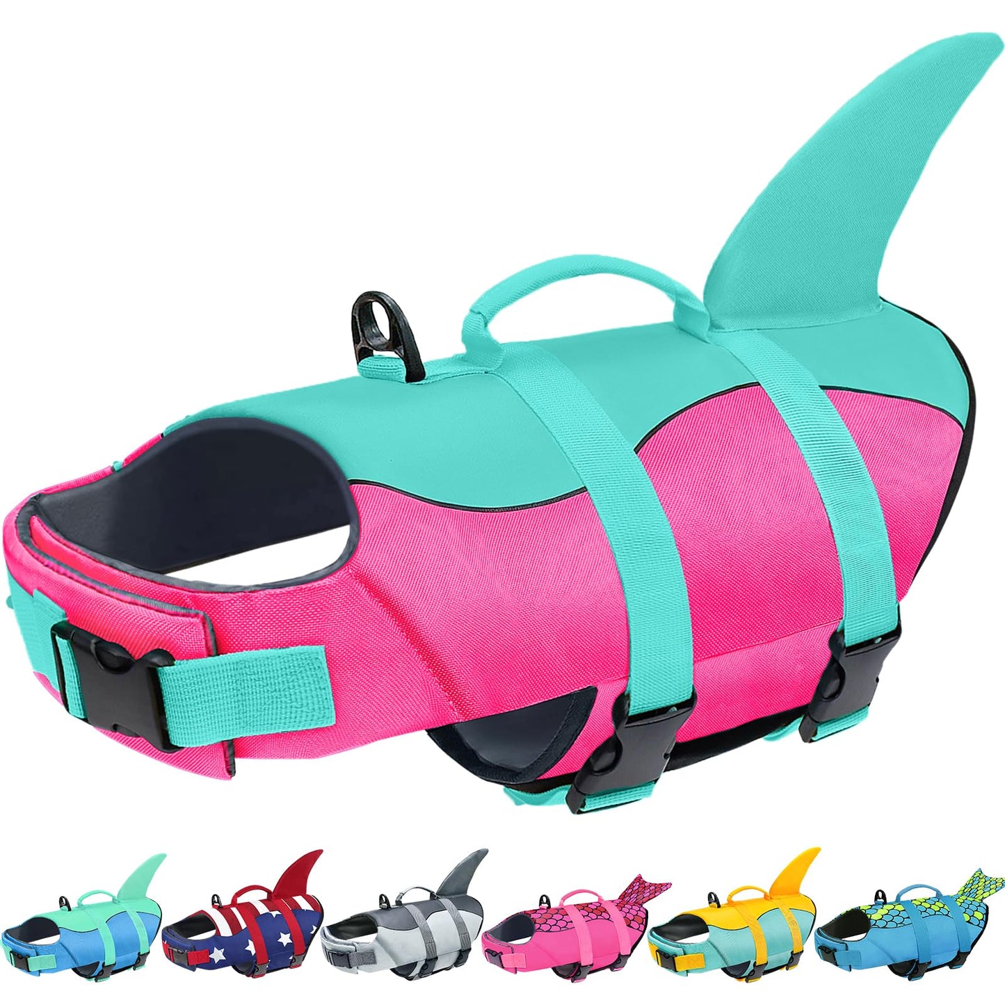 Dog Life Jacket with High Buoyancy Ripstop Design