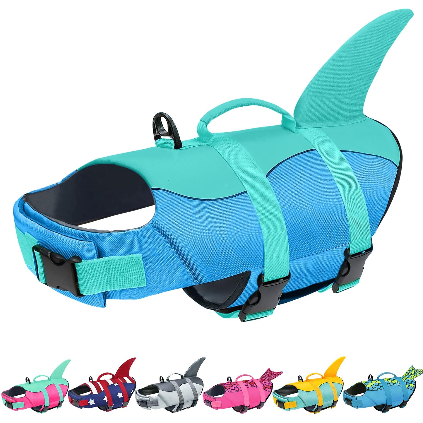 Dog Life Jacket with High Buoyancy Ripstop Design