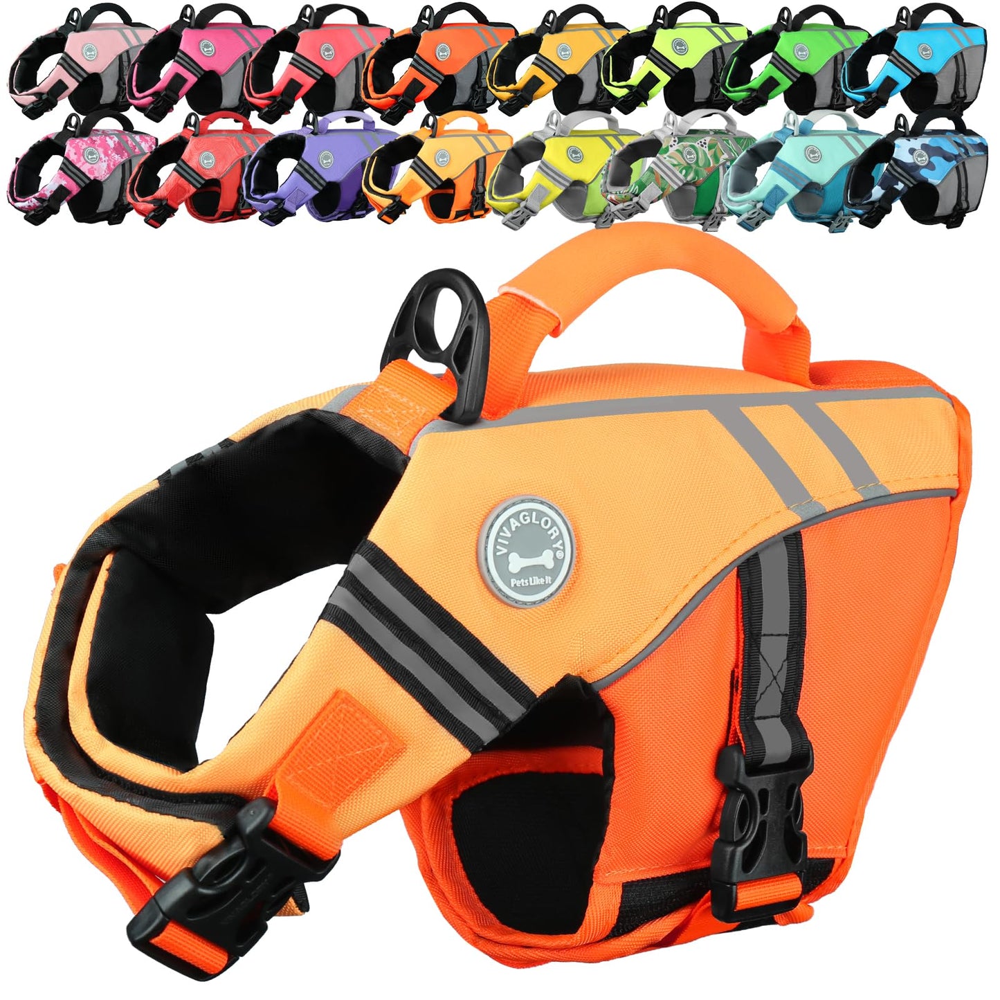 Dog Life Jacket with Sporty Lightweight Design