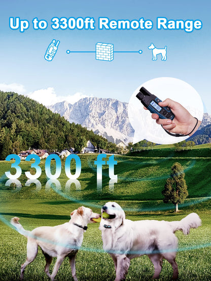 Dog Training Collar for 2 Dogs with 3300FT Remote
