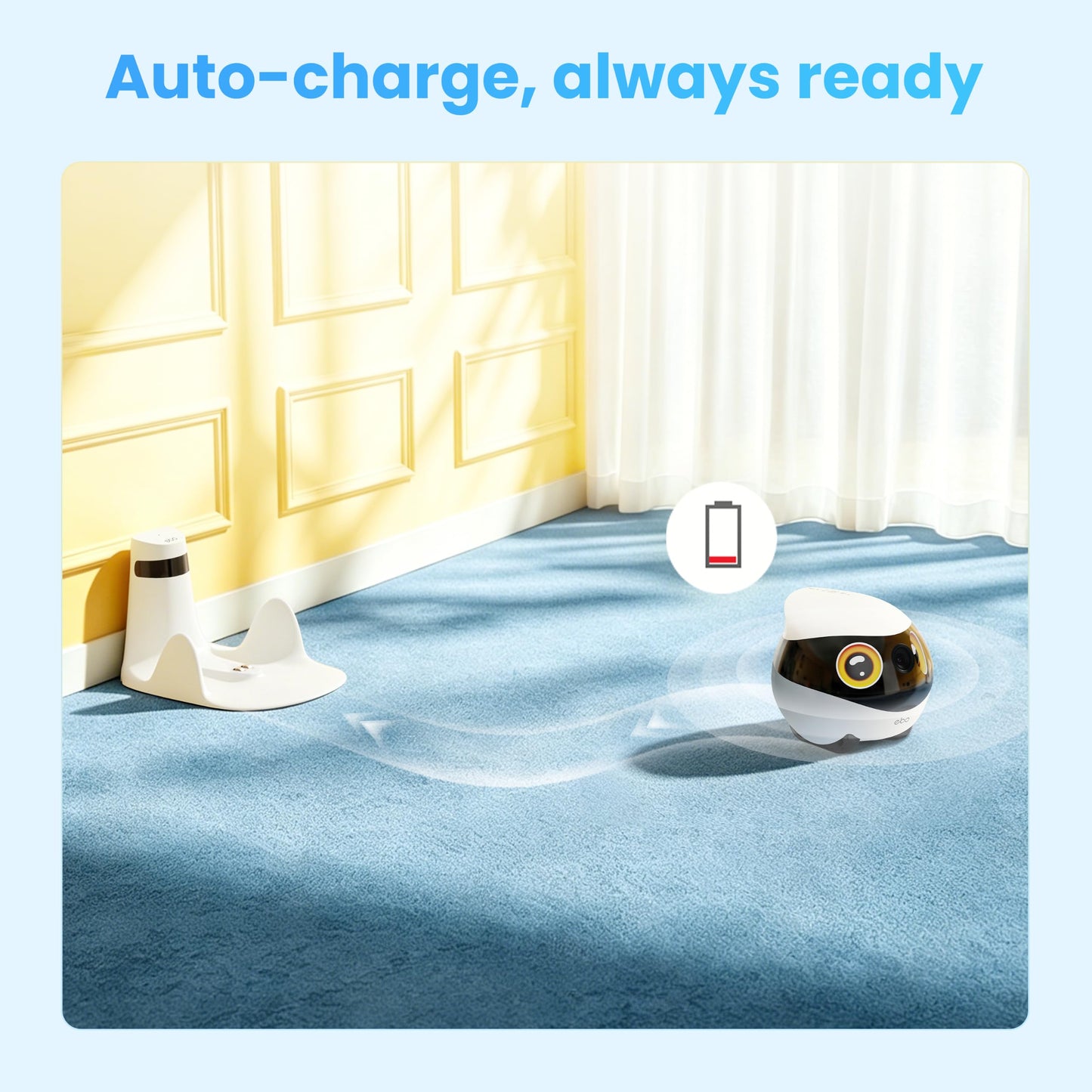 2K Mobile Pet Camera with Smart Robot Companion