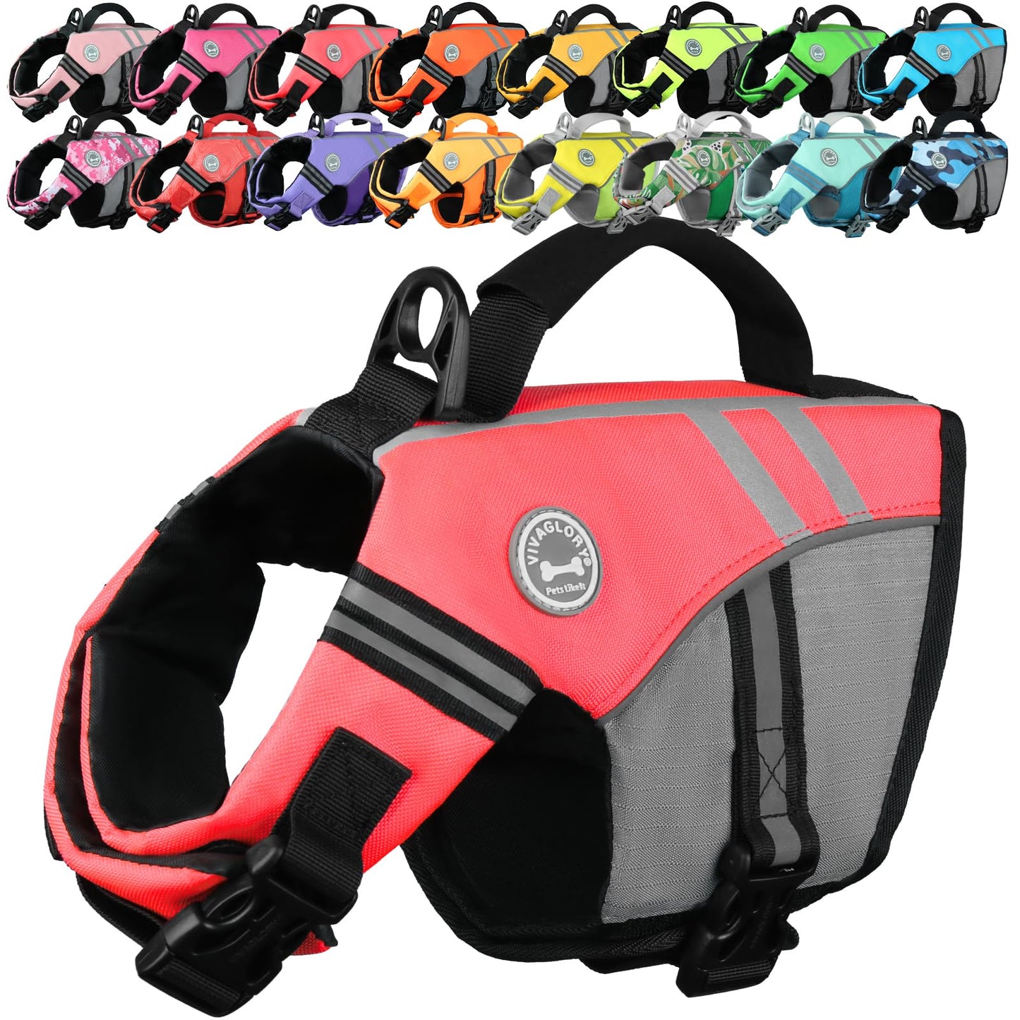 Dog Life Jacket with Sporty Lightweight Design