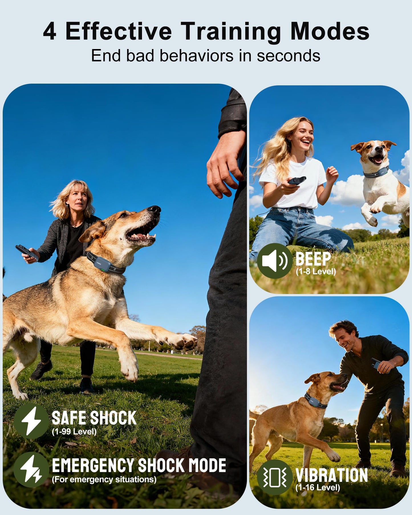 Dog Training Collar with 4500FT Remote Control