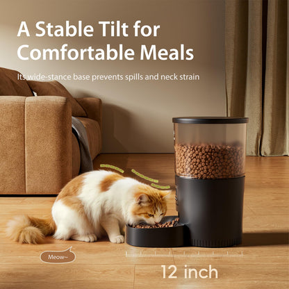 IMIPAW Automatic Cat Feeders, 3L Timed Cat Dry Food Dispenser, Dual Power Supply, Programmable Portion Size, 1-6 Meals Per Day, Auto Pet Feeder for Cats and Small Dogs
