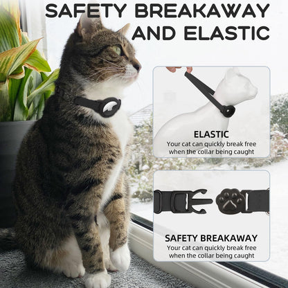 Cat Collar with Flexible Elastic Safety Band