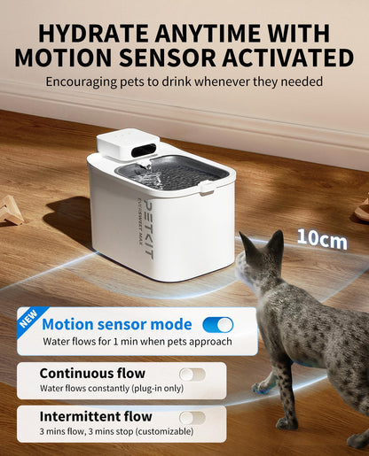 Cordless Pet Water Fountain with Motion Sensor