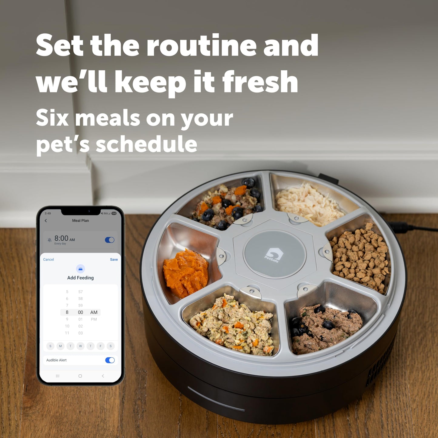 Automatic Wet Food Feeder with Refrigerated Storage