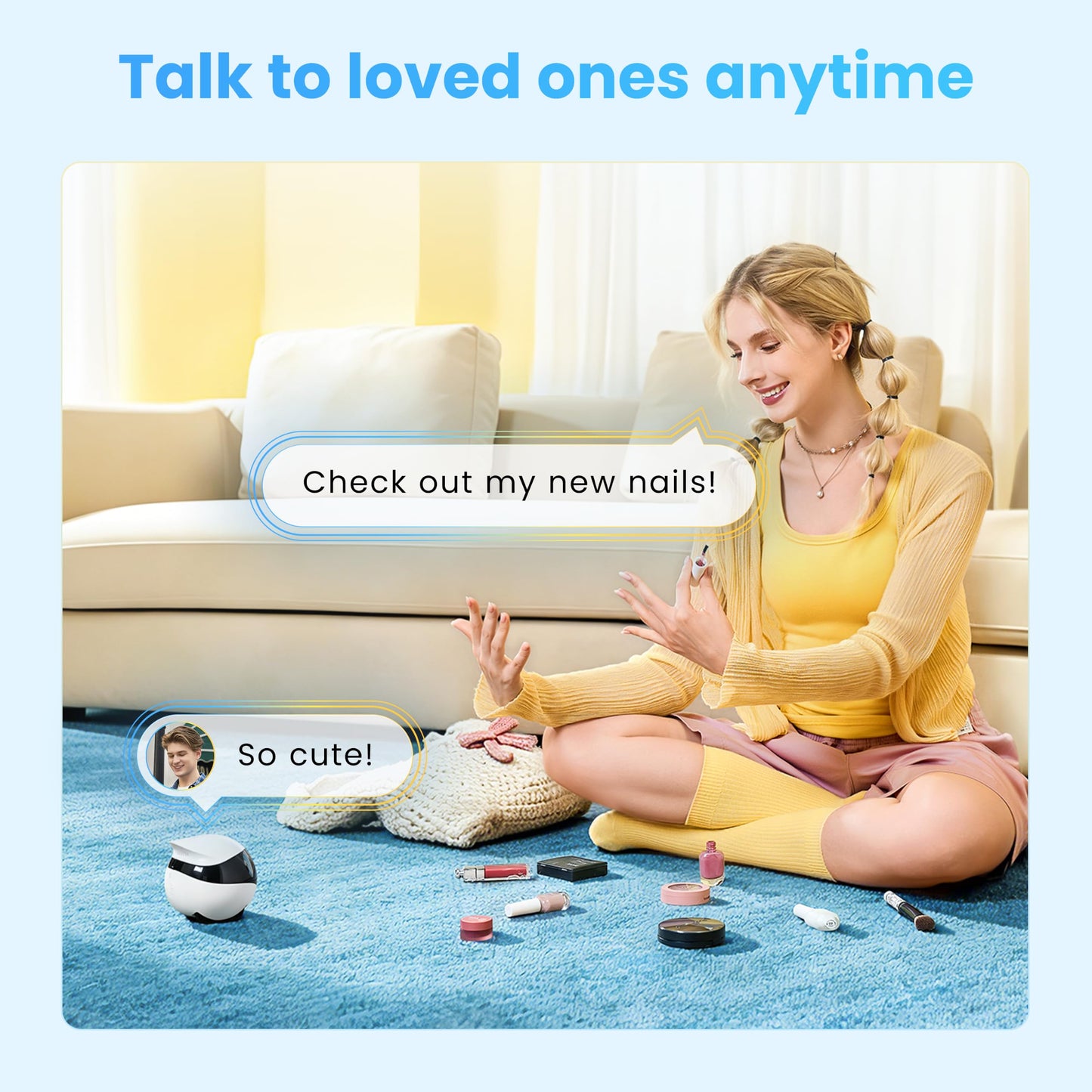 2K Mobile Pet Camera with Smart Robot Companion