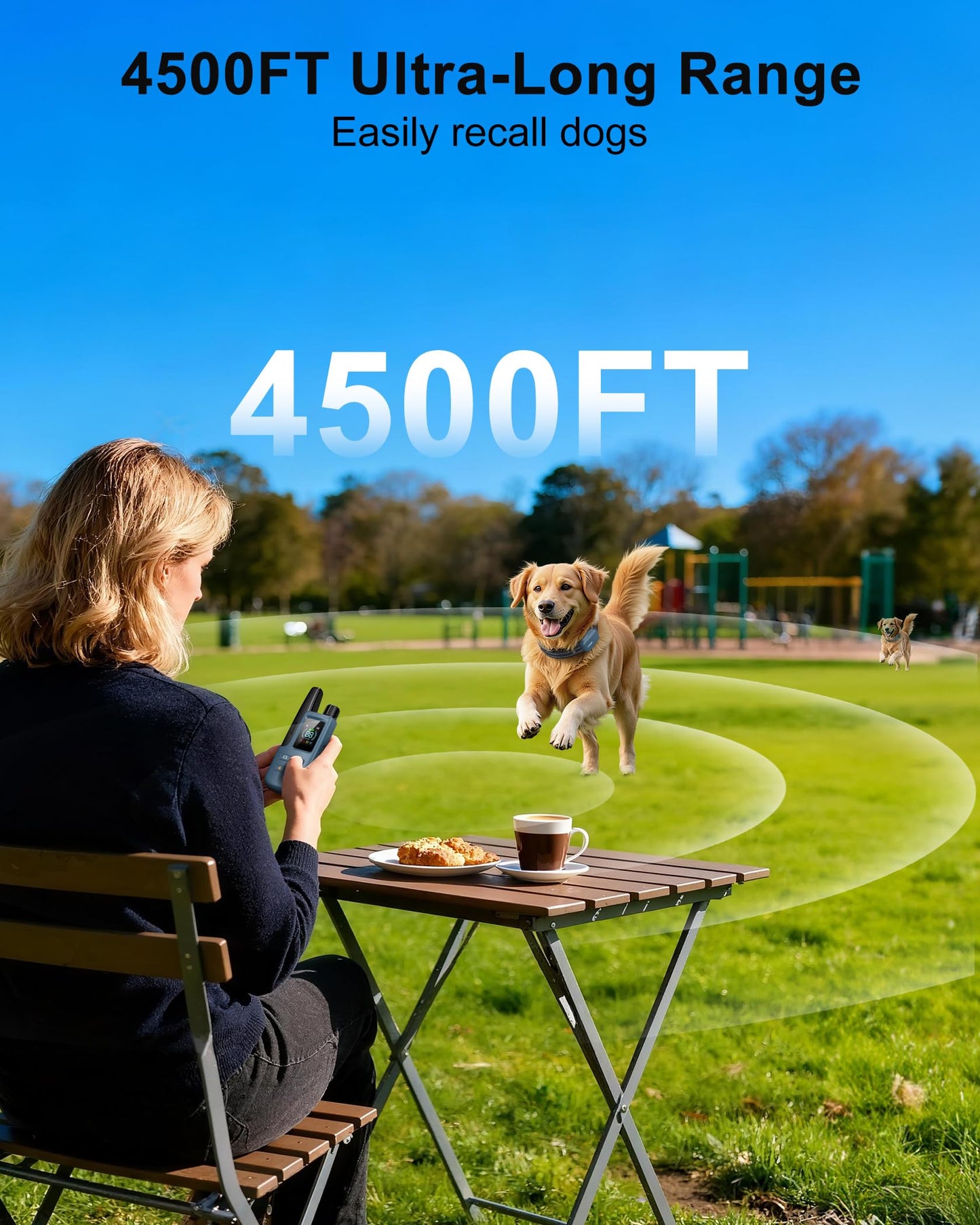 Dog Training Collar with 4500FT Remote Control