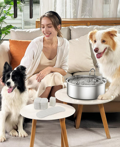 Dog Water Fountain with 7L Large Capacity