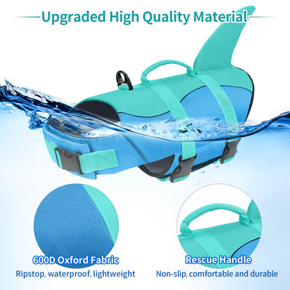 Dog Life Jacket with High Buoyancy Ripstop Design