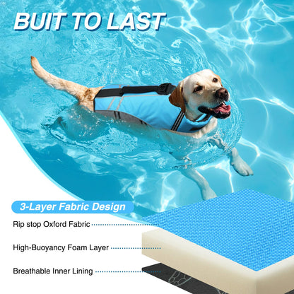 Dog Life Jacket with Sporty Lightweight Design