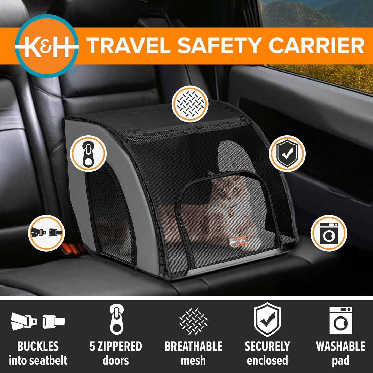 Pet Travel Carrier with Safety-Focused Design